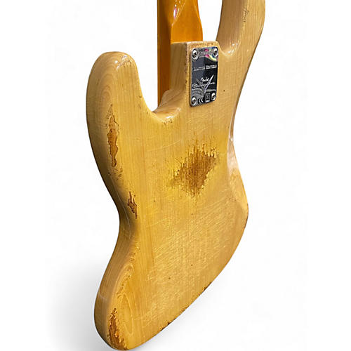 Used Fender CUSTOM JAZZ BASS LIMITED Natural Electric Bass Guitar Natural - musicians--Friend