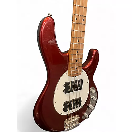 Used Ernie Ball Music Man Stingray 4 String CANDY APPLE RED Electric Bass Guitar CANDY APPLE RED - musicians--Friend