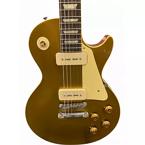 Used Gibson 56 Les Paul Standard Custom Gold Top Solid Body Electric Guitar Gold Top - musicians--Friend