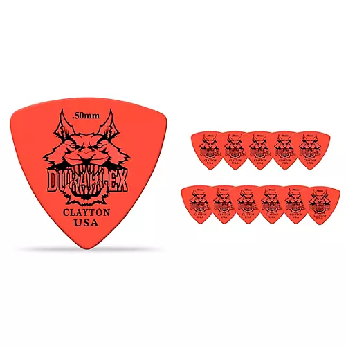 Clayton Duraplex Delrin Rounded Triangle Picks 1 Dozen .88 mm - musicians--Friend