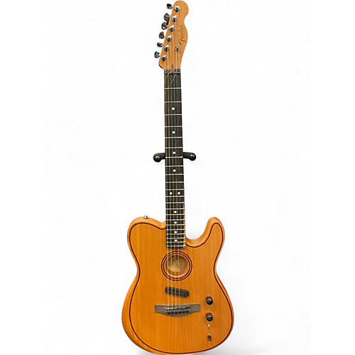 Used Fender American Acoustasonic Stratocaster Mahogany Acoustic Electric Guitar Mahogany - musicians--Friend