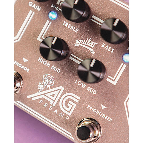 Aguilar AG Preamp for BCAM Bass Effects Pedal Rose Gold - musicians--Friend