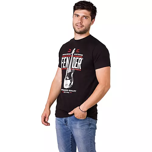 Fender P Bass T-Shirt X Large Black - musicians--Friend