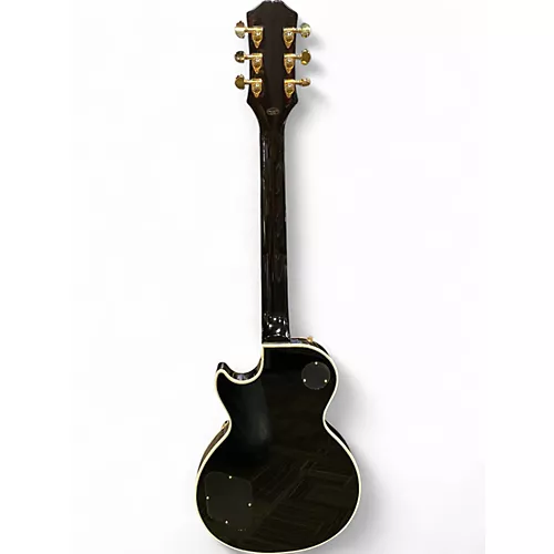 Used Epiphone Les Paul Custom Black Solid Body Electric Guitar Black - musicians--Friend