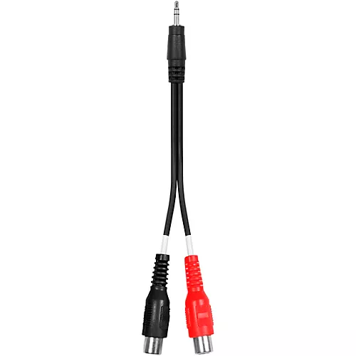Livewire Essential Y-Adapter 3.5 mm TRS to RCA Female Black 6 in. - musicians--Friend