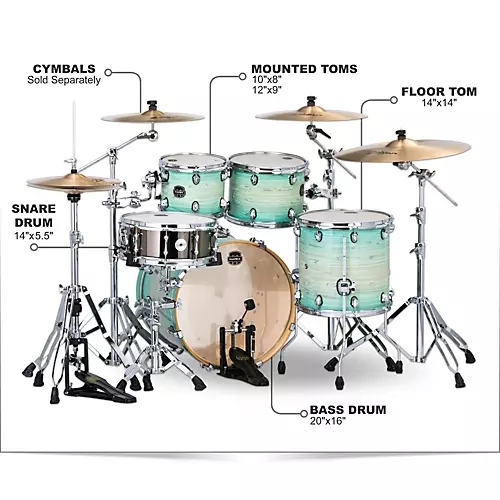 Mapex Armory Series Exotic Fusion Shell Pack Ultramarine Gloss - musicians--Friend