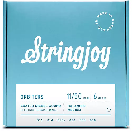 Stringjoy Orbiters Coated Nickel Wound Electric Guitar Strings 11 - 50 - musicians--Friend