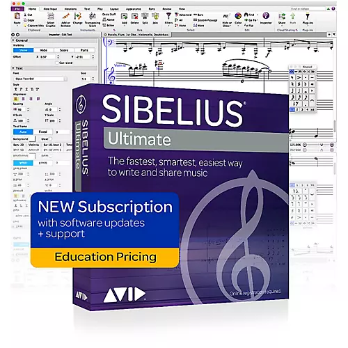 Avid Sibelius Ultimate NEW 1-Year Subscription with Updates + Support for Students/Teachers (Download) - musicians--Friend
