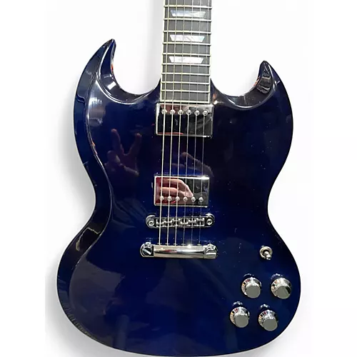Used 2018 Gibson SG Standard HP Blue Solid Body Electric Guitar Blue - musicians--Friend