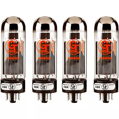 Groove Tubes Gold Series GT-E34L-S Matched Power Tubes Medium (4-7 GT Rating) Quartet - musicians--Friend