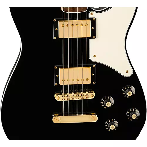 Squier Paranormal Troublemaker Telecaster Deluxe Gold Hardware Limited-Edition Electric Guitar Black - musicians--Friend