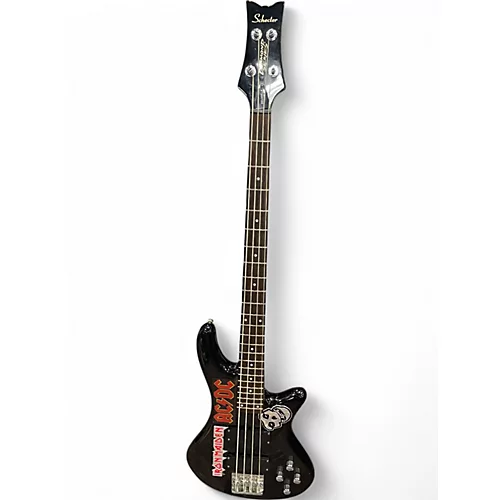 Used Schecter Guitar Research C4 DELUXE 4 BLACK Electric Bass Guitar BLACK - musicians--Friend