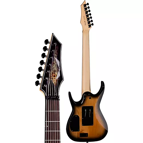 Dean Exile Select 7-String Electric Guitar Natural Black Burst - musicians--Friend