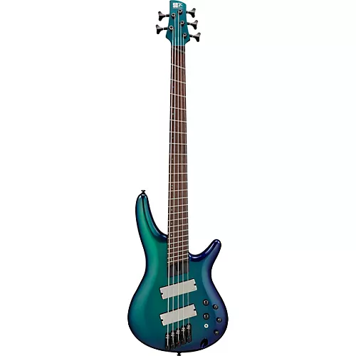 Ibanez SRMS725 5-String Multi-Scale Electric Bass Guitar Blue Chameleon - musicians--Friend