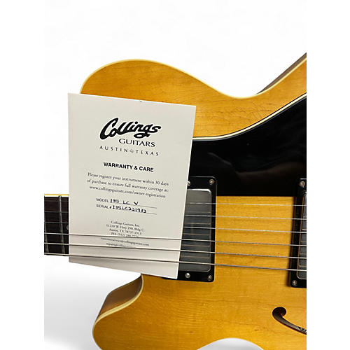 Used Collings I35 LC V Natural Hollow Body Electric Guitar Natural - musicians--Friend