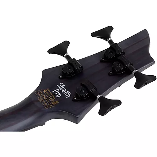 Schecter Guitar Research Stiletto-4 Stealth Pro LH Satin Black - musicians--Friend