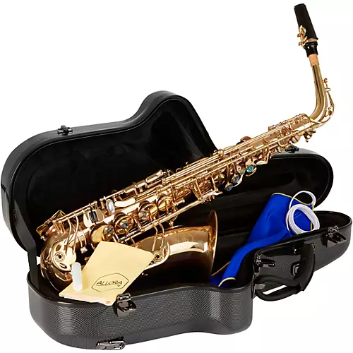 Allora AAS-580 Chicago Series Alto Saxophone Un-Lacquered Unlacquered Keys - musicians--Friend