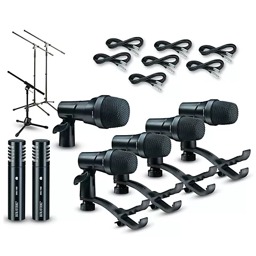 Digital Reference DRDK7 7-Piece Drum Mic Kit Cable and Stand Package - musicians--Friend