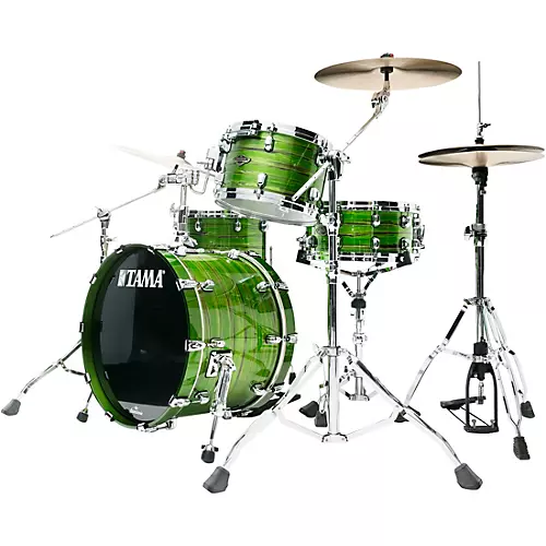 TAMA Starclassic Walnut/Birch 3-Piece Shell Pack with Chrome Hardware and 20 in. Bass Drum Lacquer Shamrock Oyster - musicians--Friend