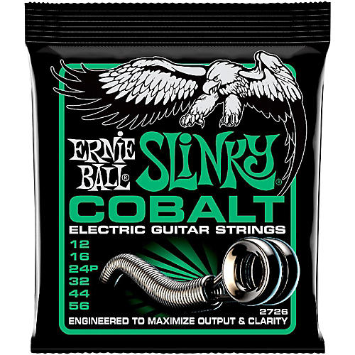 Ernie Ball P02726 Cobalt Not Even Slinky Electric Guitar Strings 12-56 - musicians--Friend