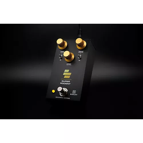 Keeley Super Rodent Overdrive & Distortion Effects Pedal Black/Yellow - musicians--Friend