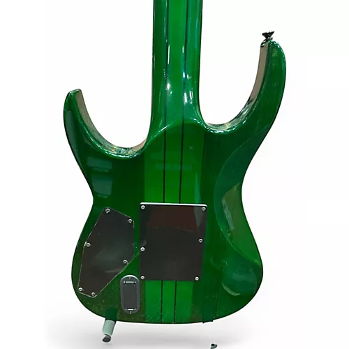 Used Agile Septor 727 Quilted Tribal Green Solid Body Electric Guitar Quilted Tribal Green - musicians--Friend