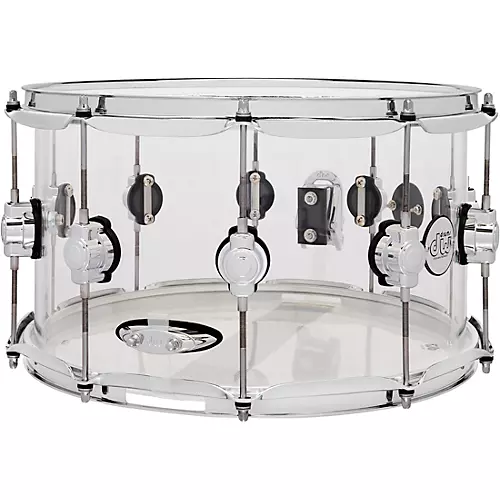 DW Design Series Acrylic Snare Drum With Chrome Hardware 14 x 6 in. Clear - musicians--Friend