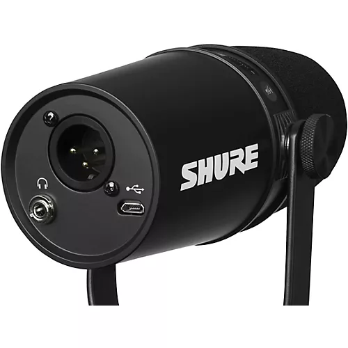 Shure Shure Deluxe Articulating Desktop Mic Boom Stand with Black MV7 Microphone - musicians--Friend