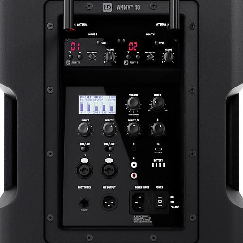 LD Systems ANNY 10 Portable Battery-Powered Speaker With Dual Wireless Headset Mics B4.7 - musicians--Friend