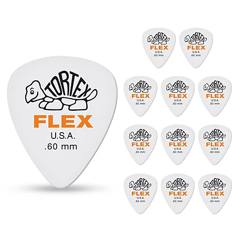 Dunlop Tortex Flex Standard Guitar Picks .60 mm 12 Pack - musicians--Friend
