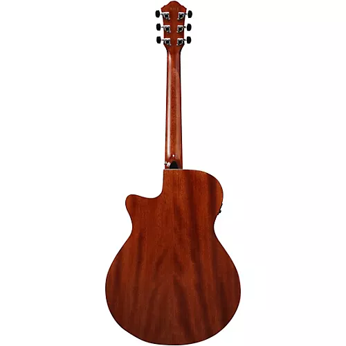Ibanez AEG220 Solid Top Grand Concert Acoustic-Electric Guitar Dark Brown Open Pore - musicians--Friend