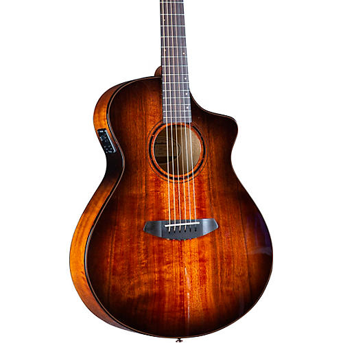Breedlove Pursuit Exotic S CE Myrtlewood Concert Acoustic-Electric Guitar Bourbon Burst - musicians--Friend