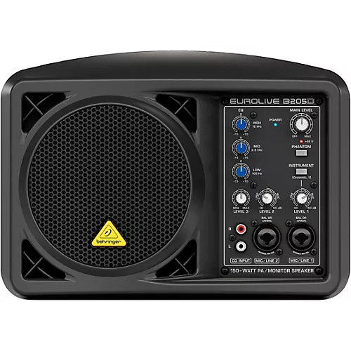 Behringer EUROLIVE B205D 150W Powered Monitor Speaker Black - musicians--Friend