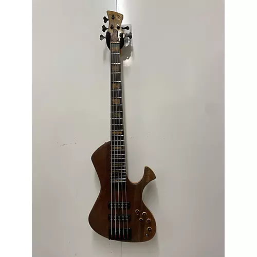 Used Quintino Custom Single Cut Natural Walnut Electric Bass Guitar Natural Walnut - musicians--Friend