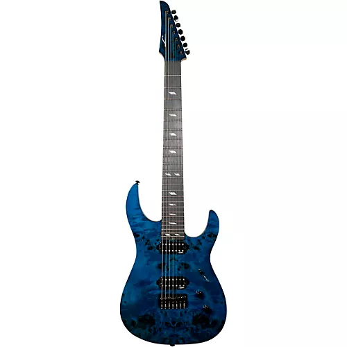 Legator Ninja 7 String Super Shred Series Electric Guitar Blue Burl - musicians--Friend