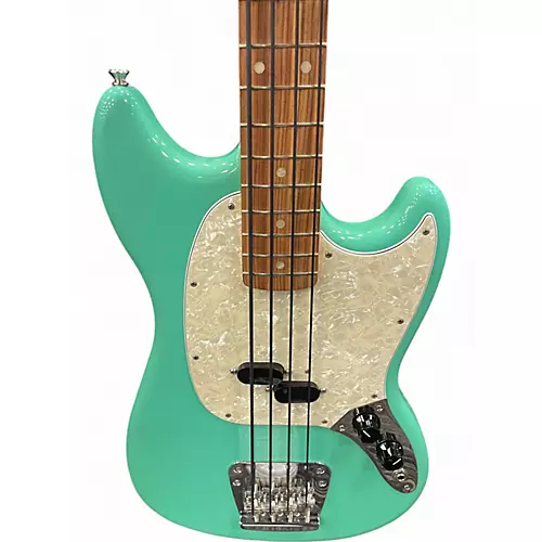 Used Fender Vintera 60s Mustang Bass Surf Green Electric Bass Guitar Surf Green - musicians--Friend