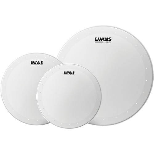 EVANS HD Dry Coated Tom Batter Drum Head Rock Pack 12, 13, 16 in. - musicians--Friend