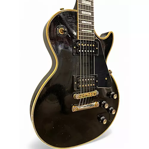 Used 2022 Gibson LES PAUL CUSTOM MURPHY LAB  Ebony Solid Body Electric Guitar Ebony - musicians--Friend