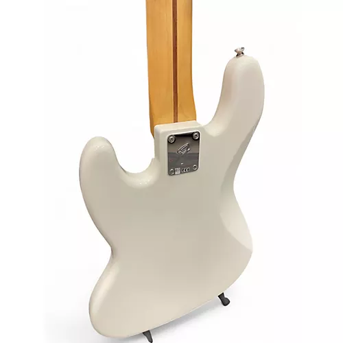Used Fender Standard Jazz Bass V 5 String Olympic White Electric Bass Guitar Olympic White - musicians--Friend