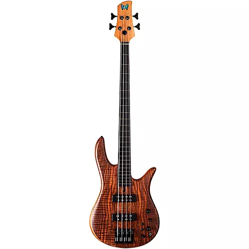 Fodera Guitars Monarch 4 Standard Fretless Electric Bass Clear Satin Finish - musicians--Friend