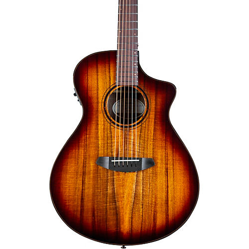 Breedlove Pursuit Exotic S CE Koa-Koa Concert Acoustic-Electric Guitar Edge Burst - musicians--Friend
