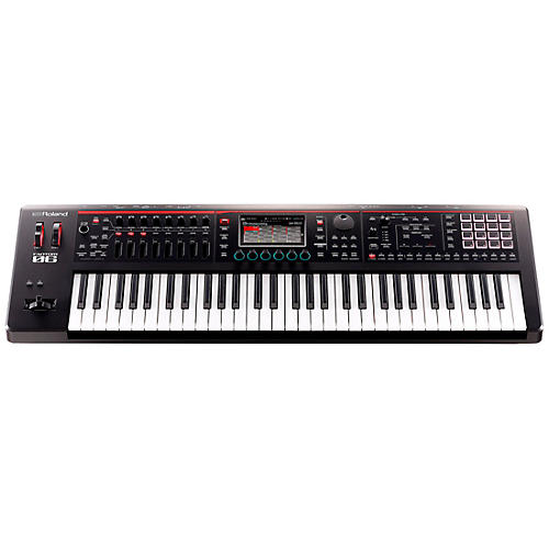 Roland FANTOM-06 Synthesizer With KS-20X, DP-10 and EV-5, Plus Black Series Audio and MIDI Cables - musicians--Friend