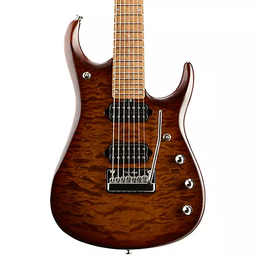 Ernie Ball Music Man JP15 Roasted Quilt Maple Top 7-String Electric Guitar Cerulean Paradise - musicians--Friend