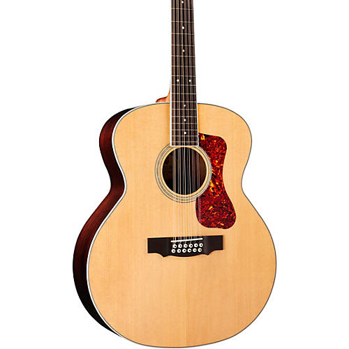 Guild F-2512E Deluxe Rosewood Westerly Collection Jumbo 12-String Acoustic-Electric Guitar Natural - musicians--Friend