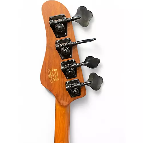 Used Schecter Guitar Research BLACK LIMBA Natural Electric Bass Guitar Natural - musicians--Friend
