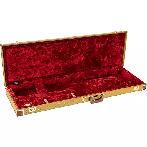 Fender Classic Series Wood Precision Bass/Jazz Bass Case Tweed Red - musicians--Friend