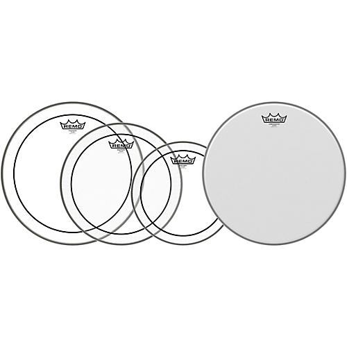 Remo Clear Pinstripe Fusion Pro Pack with Free 14 in. Coated Ambassador Snare Drum Head - musicians--Friend