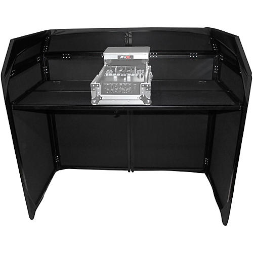 ProX XF-MESA MK2 DJ Booth Facade with Black & White Scrims - musicians--Friend