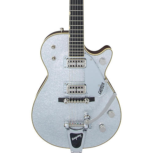Gretsch Guitars CaseG6129T-59 Vintage Select 59 Silver Jet with Bigsby Silver Sparkle - musicians--Friend