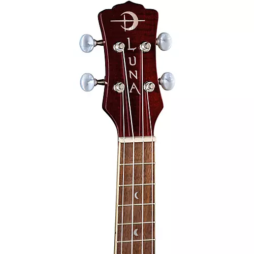 Luna Flora Concert Ukulele Transparent Purple Flame Maple - musicians--Friend